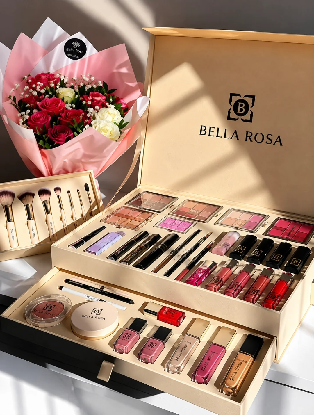 Coffret Maquillage Complet Bella Rosa Beauty & More - Édition Prestige