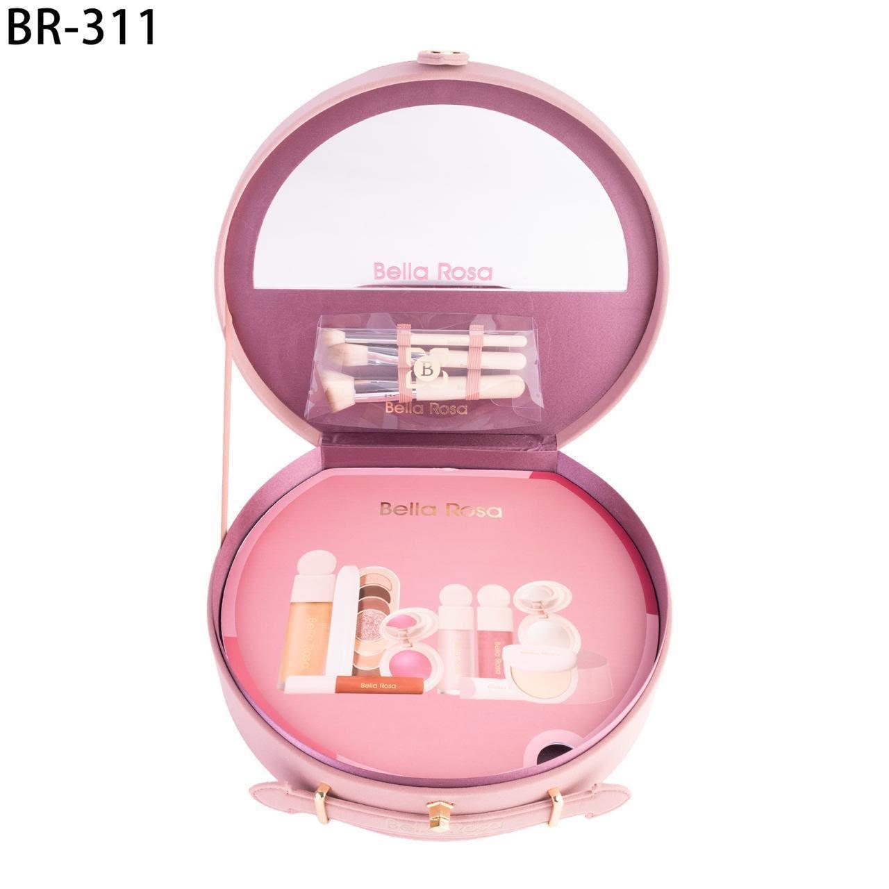 Coffret Vanity Rond Bella Rosa BR-311 - Édition Rose Poudré