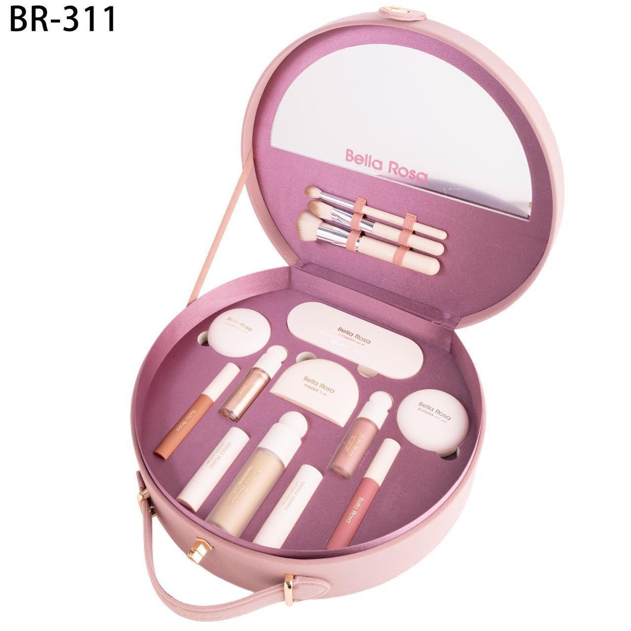 Coffret Vanity Rond Bella Rosa BR-311 - Édition Rose Poudré