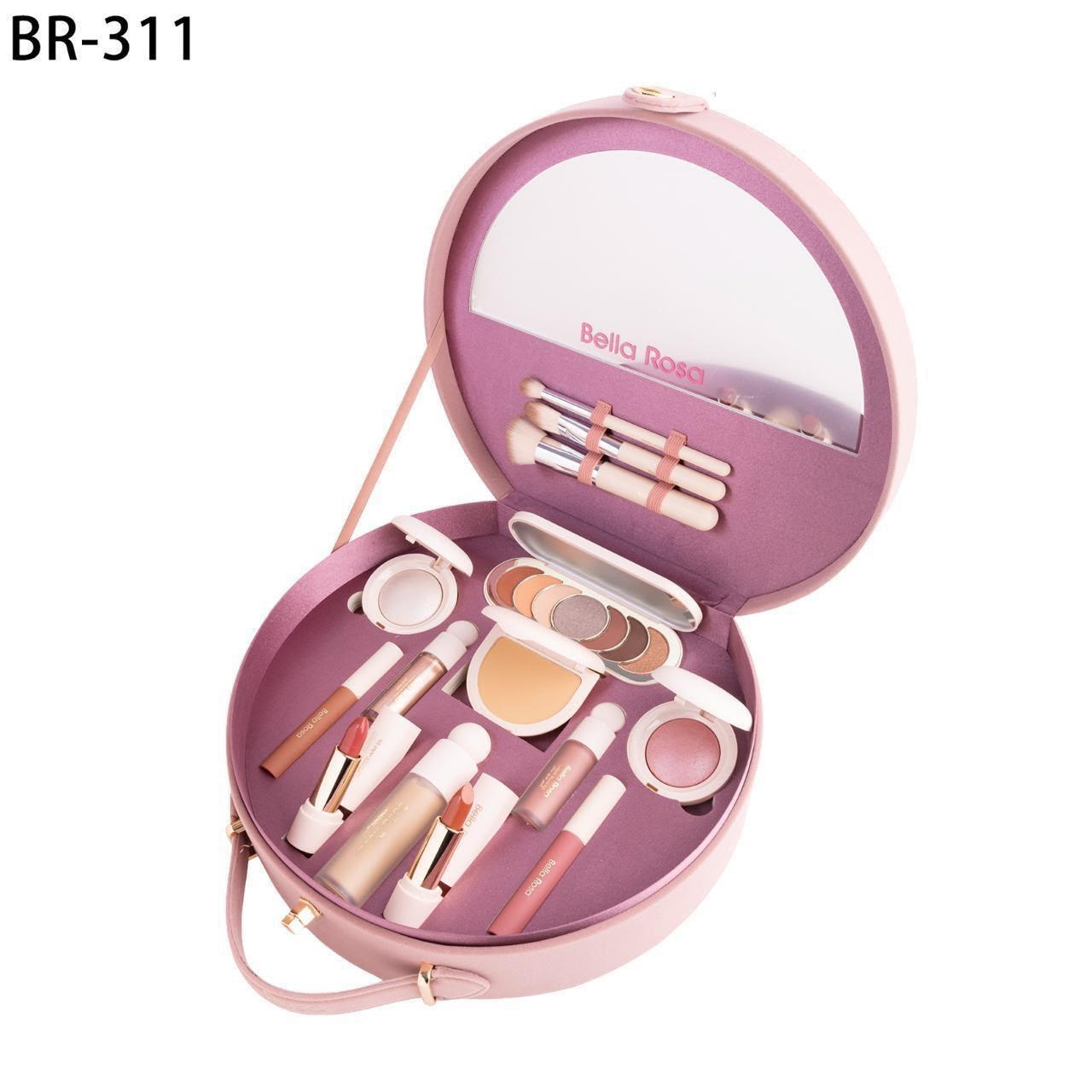 Coffret Vanity Rond Bella Rosa BR-311 - Édition Rose Poudré